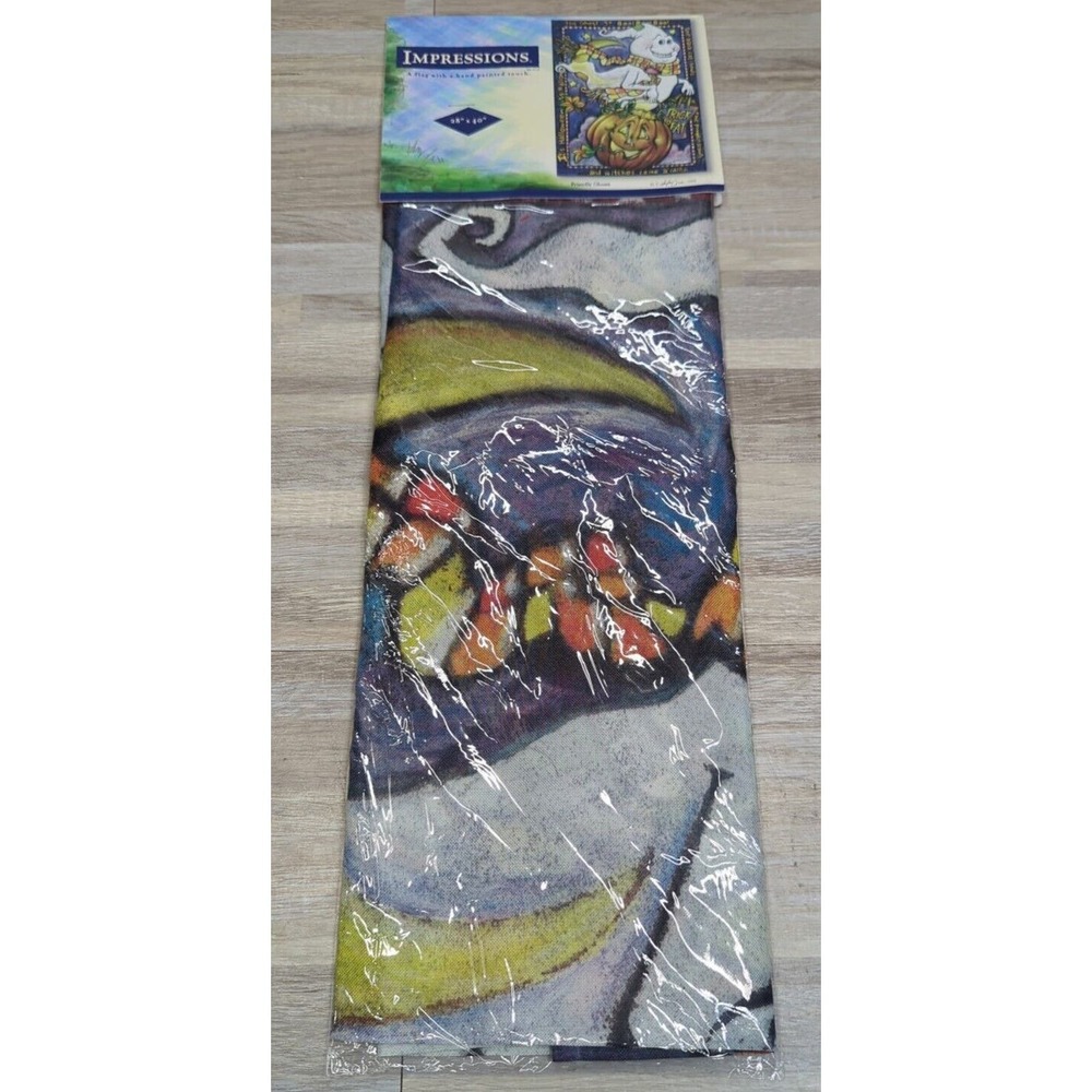 New Creative Enterprises Inc Decorative Flag Friendly Ghosts 28"x40" Haloween